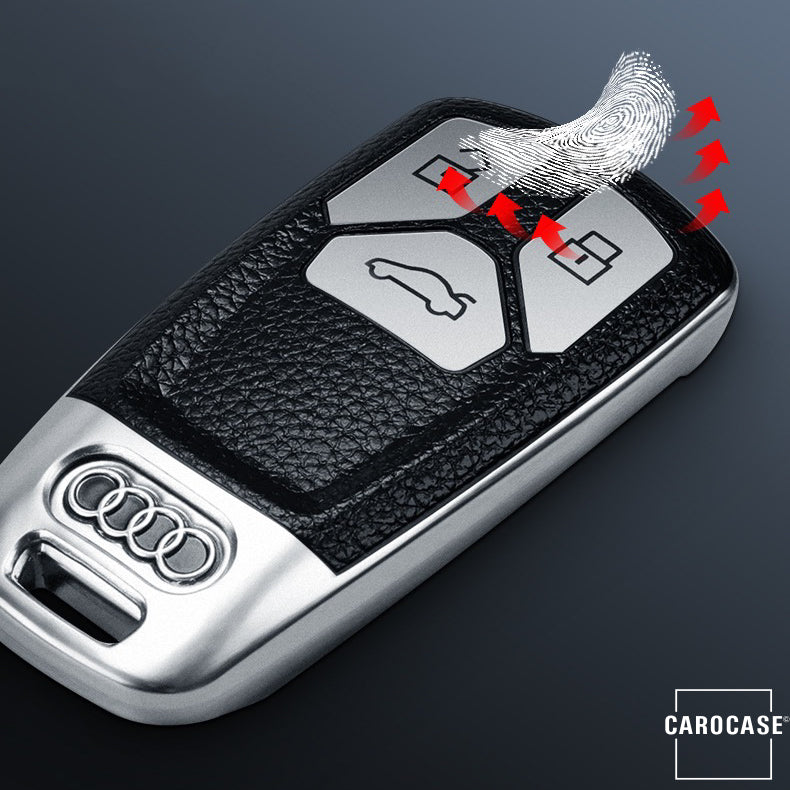 Silikon Leder-Look Schlüssel Cover passend für Audi Schlüssel  SEK13-AX6