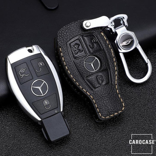 Premium Leder Schlüsseletui passend für Mercedes-Benz Schlüssel  LEK62-M8