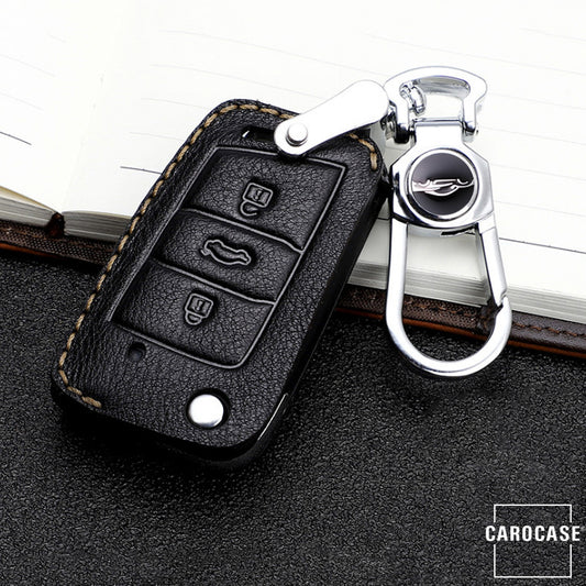 Premium leather key case suitable for Volkswagen, Skoda, Seat key LEK62-V3