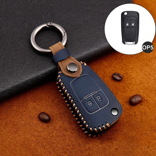 Premium Leder Cover passend für Opel Schlüssel + Anhänger  LEK60-OP5