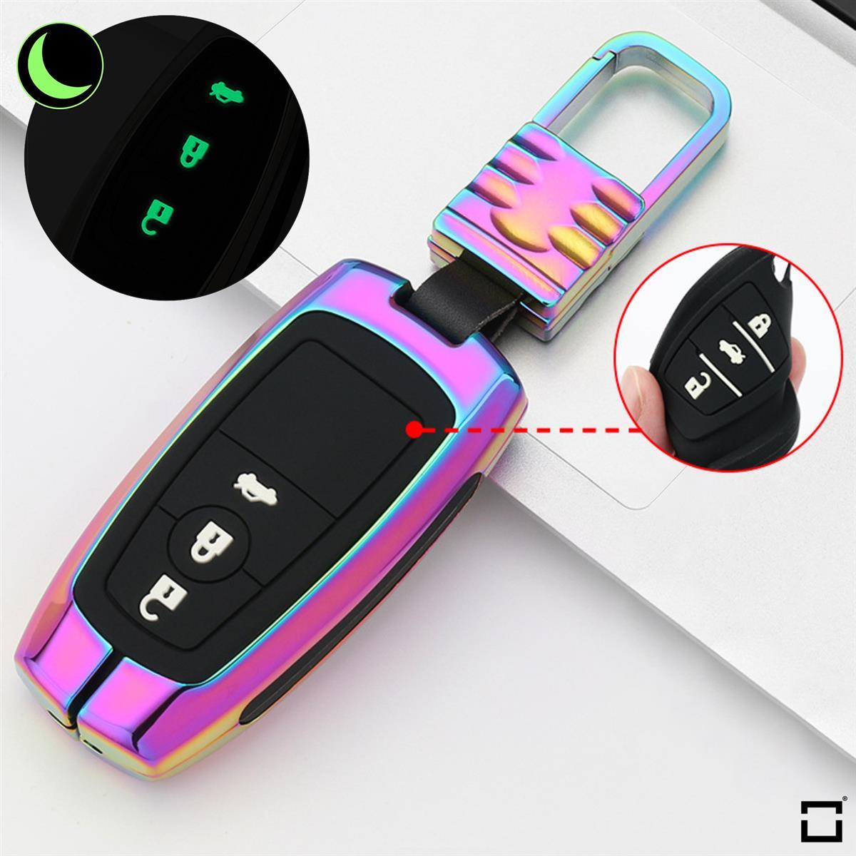 Key cover with silicone button cover (luminous) suitable for Ford car key HEK54-F8-S114