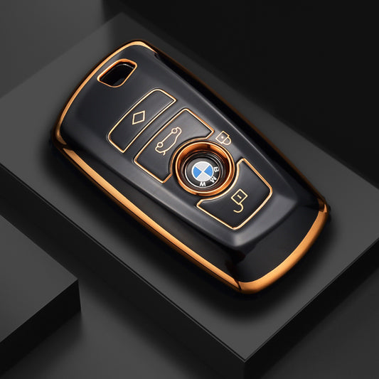 Coque de clé / housse de protection en TPU brillant (SEK18) adaptée aux clés BMW