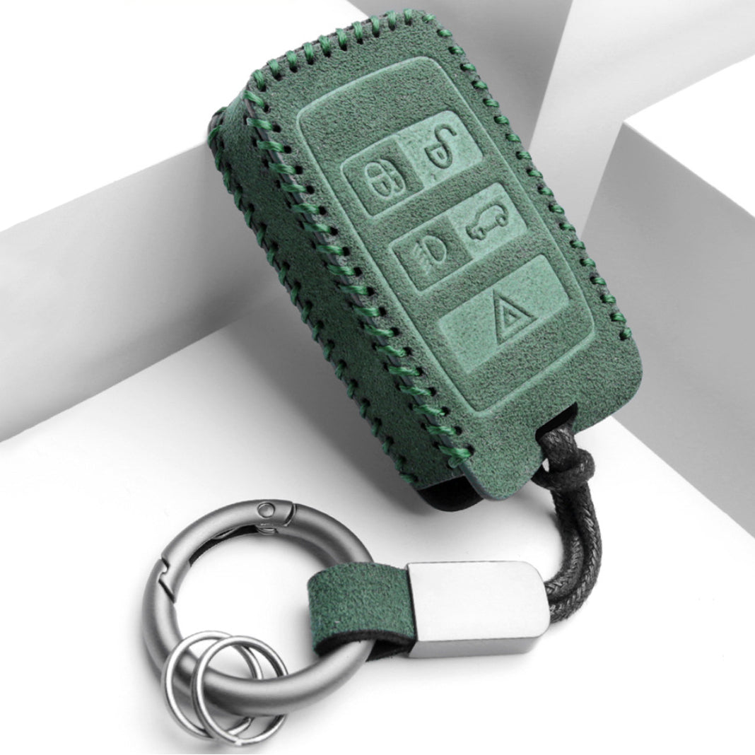 Alcantara key cover (LEK69) suitable for Land Rover, Jaguar keys including carabiner + key ring