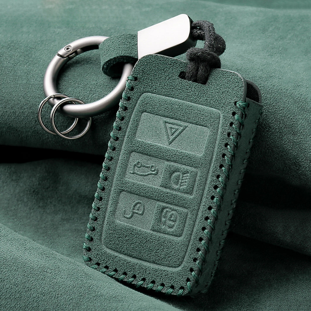 Alcantara key cover (LEK69) suitable for Land Rover, Jaguar keys including carabiner + key ring