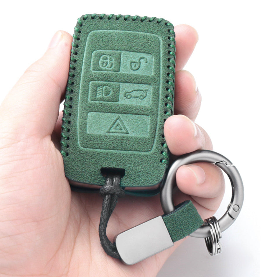 Alcantara key cover (LEK69) suitable for Land Rover, Jaguar keys including carabiner + key ring