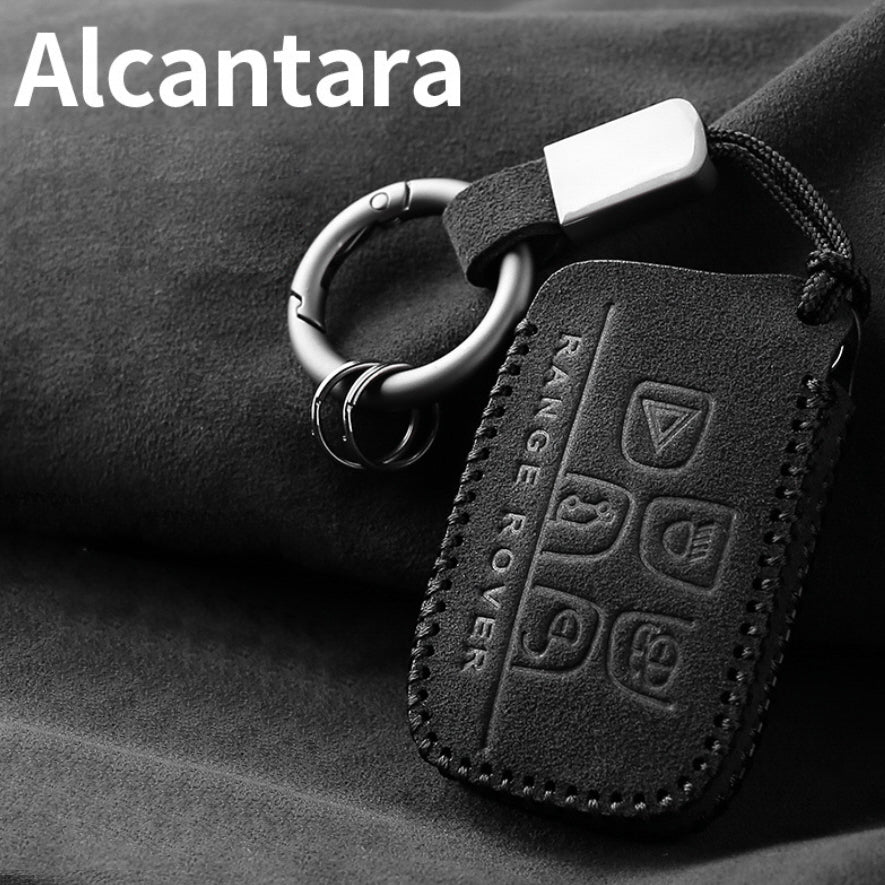 Alcantara key cover (LEK69) suitable for Land Rover, Jaguar keys including carabiner + key ring