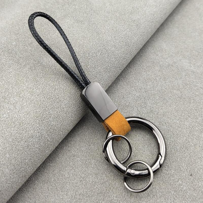 Bracelet en cuir pour porte-clés haut de gamme avec porte-clés