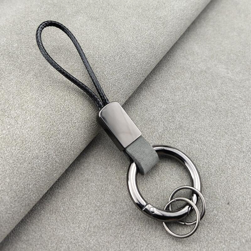 Bracelet en cuir pour porte-clés haut de gamme avec porte-clés