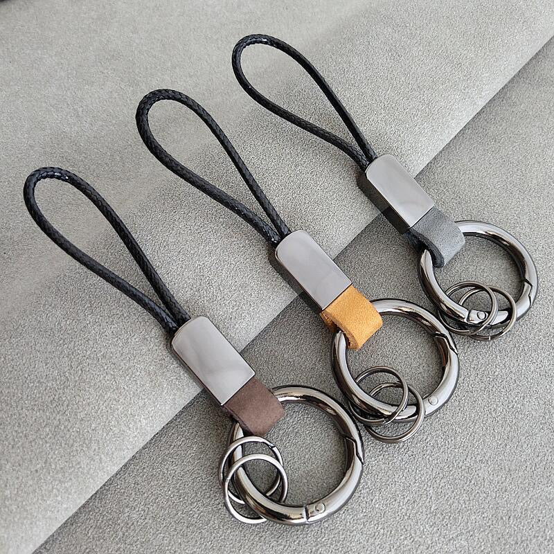 Bracelet en cuir pour porte-clés haut de gamme avec porte-clés