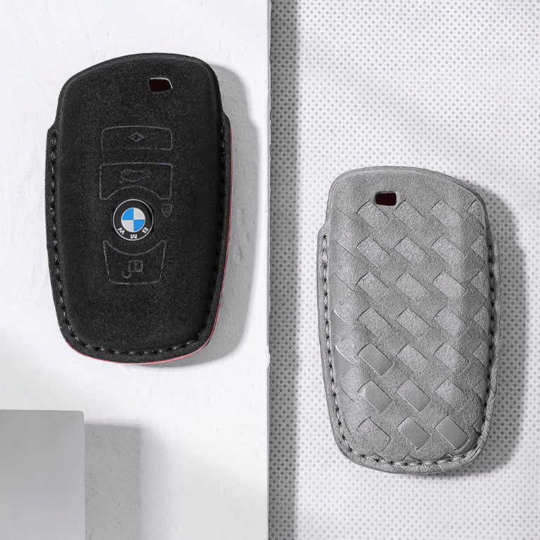 Alcantara key cover (LEK72) suitable for BMW keys including key ring