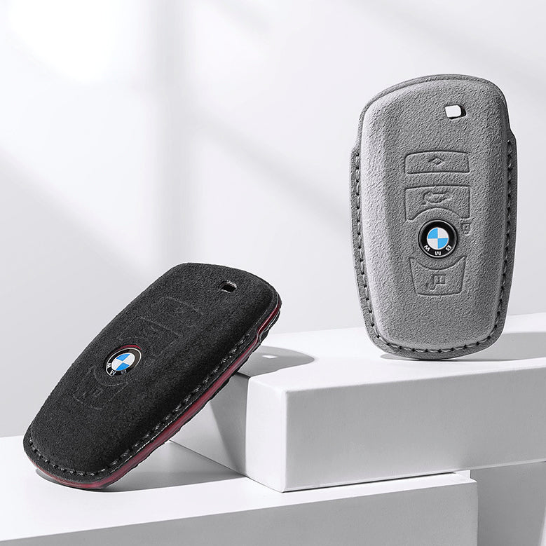 Alcantara key cover (LEK72) suitable for BMW keys including key ring