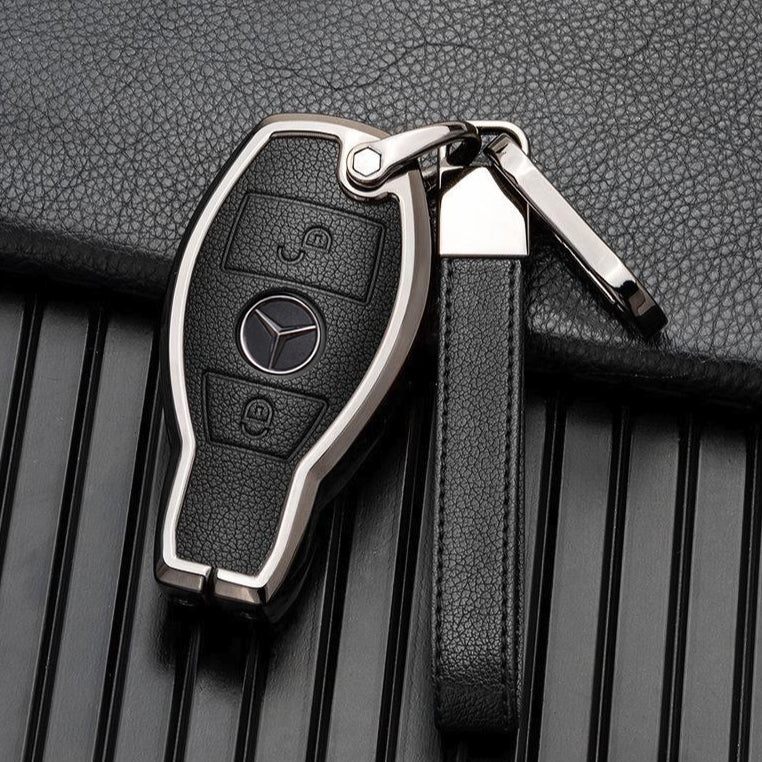 Housse de protection (HEK58) adaptée aux clés Mercedes-Benz avec porte-clés