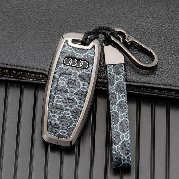 HIBEYO Intelligente Autoschlüssel Hülle passt für Audi Schutzhülle  schlüsselhülle Abdeckung für Audi A4 A6 A7 A6L S6 R4 RS7 Q3 SQ5 SQ8 E-Tron  Schlüsseletui Shell Jacket Protector-Kohlefaser schwarz : :  Elektronik 