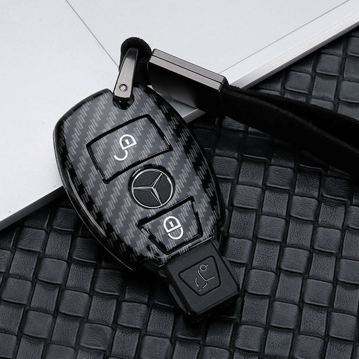 Key cover cover (HEK47) Cover suitable for Mercedes-Benz keys - black