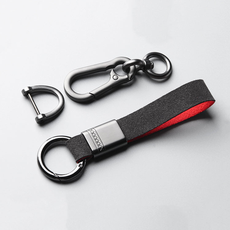 Alcantara key cover (LEK76) suitable for Audi keys including key ring - black