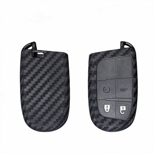 TPU Schlüsselhülle / Schutzhülle (SEK10) passend für Jeep, Fiat Schlüssel - schwarz