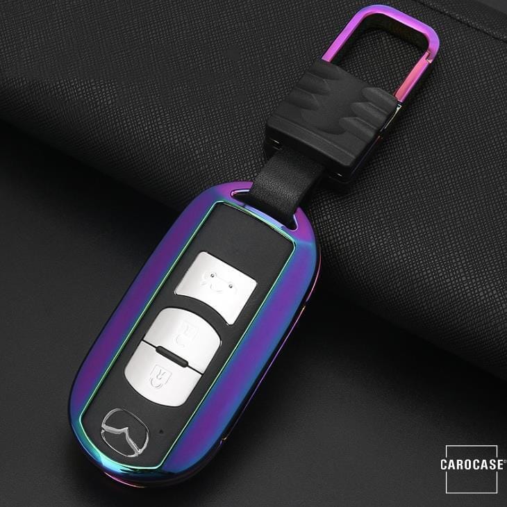 Alu Hartschalen Schlüssel Cover passend für Mazda Autoschlüssel HEK13-MZ1 keyholster.com | the case company 