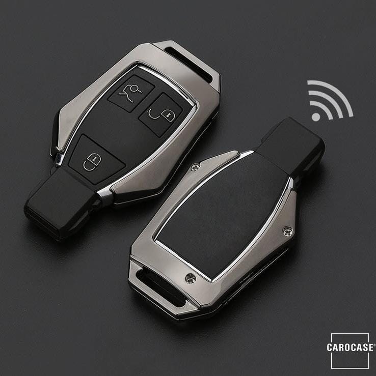 Alu Hartschalen Schlüssel Cover passend für Mercedes-Benz Autoschlüssel HEK13-M7 keyholster.com | the case company 