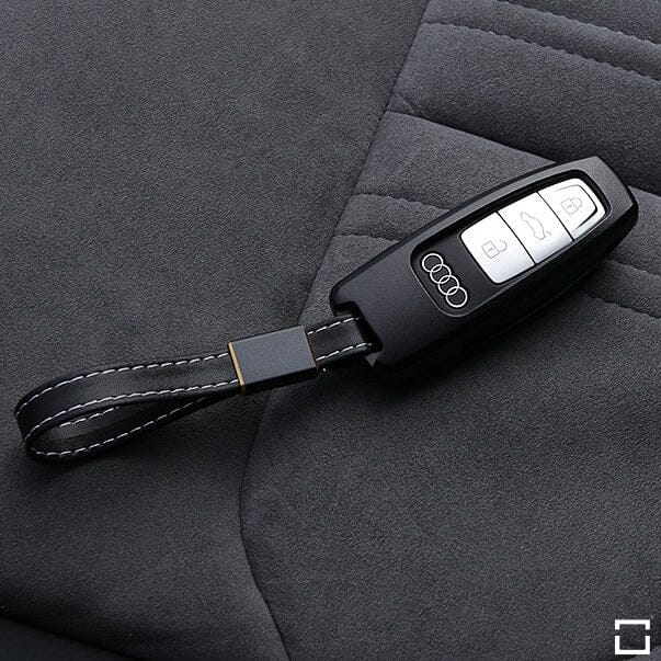 Alu Schlüssel Cover für Audi Schlüssel inkl. Lederband HEK34-AX7 keyholster.com | the case company 