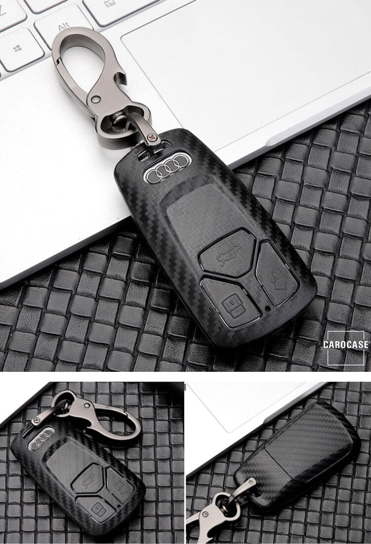 Carbon-Look Hartschalen TPU Schlüssel Cover passend für Schlüssel schwarz HEK48-AX6-1 keyholster.com | the case company 