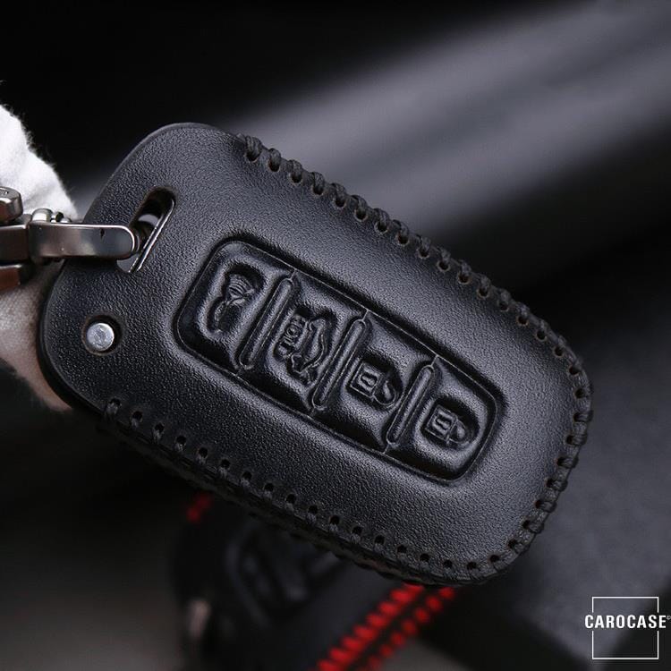 Leder Schlüssel Cover mit Ziernahnt passend für Schlüssel LEK18-D3X keyholster.com | the case company 