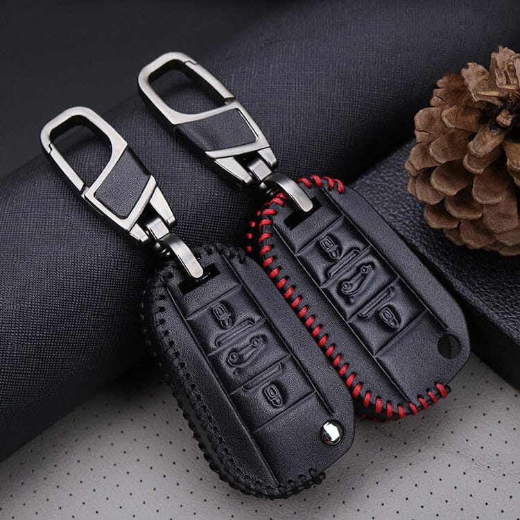 Leder Schlüssel Cover passend für Citroen, Peugeot Schlüssel C3, P3 keyholster.com | the case company 