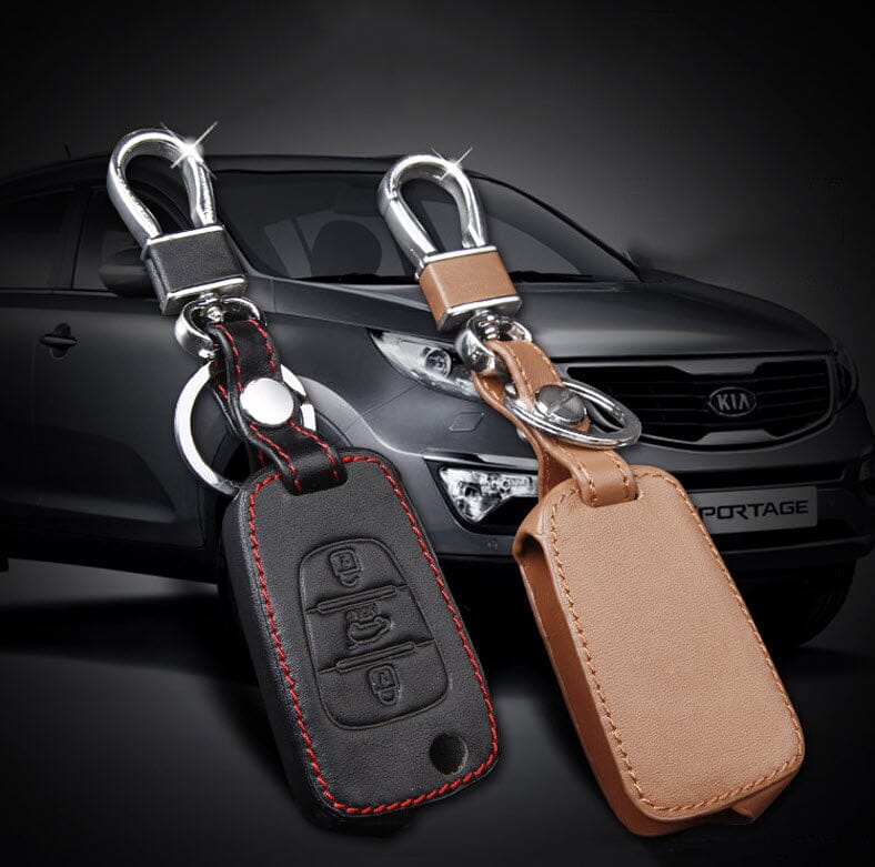 Leder Schlüssel Cover passend für Hyundai, Kia Schlüssel D5 keyholster.com | the case company 