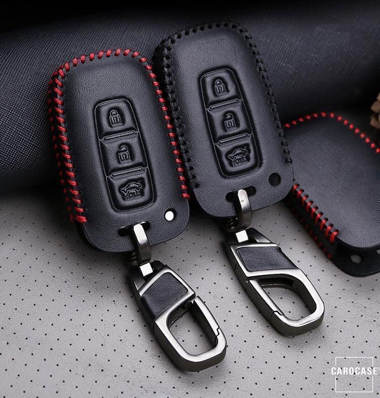 Leder Schlüssel Cover passend für Hyundai Schlüssel D3 keyholster.com | the case company 