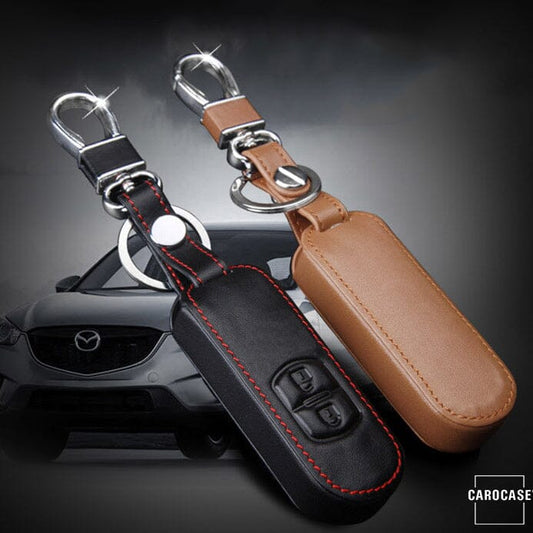 Leder Schlüssel Cover passend für Mazda Schlüssel MZ1 keyholster.com | the case company 