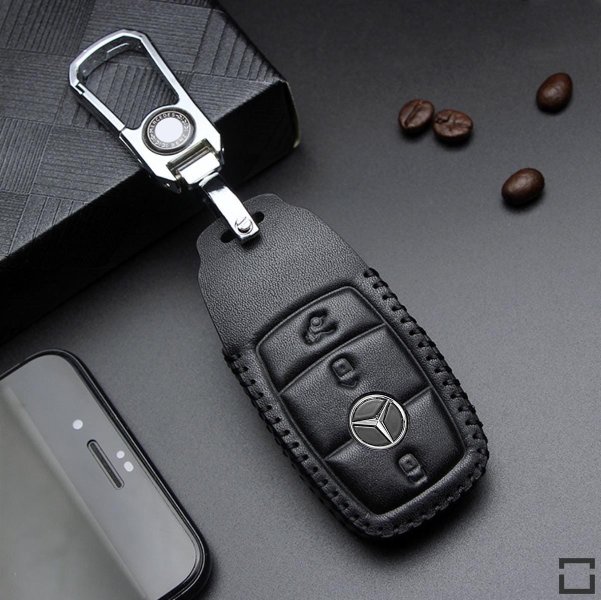 Leder Schlüssel Cover passend für Mercedes-Benz Schlüssel M7, 11,95 €