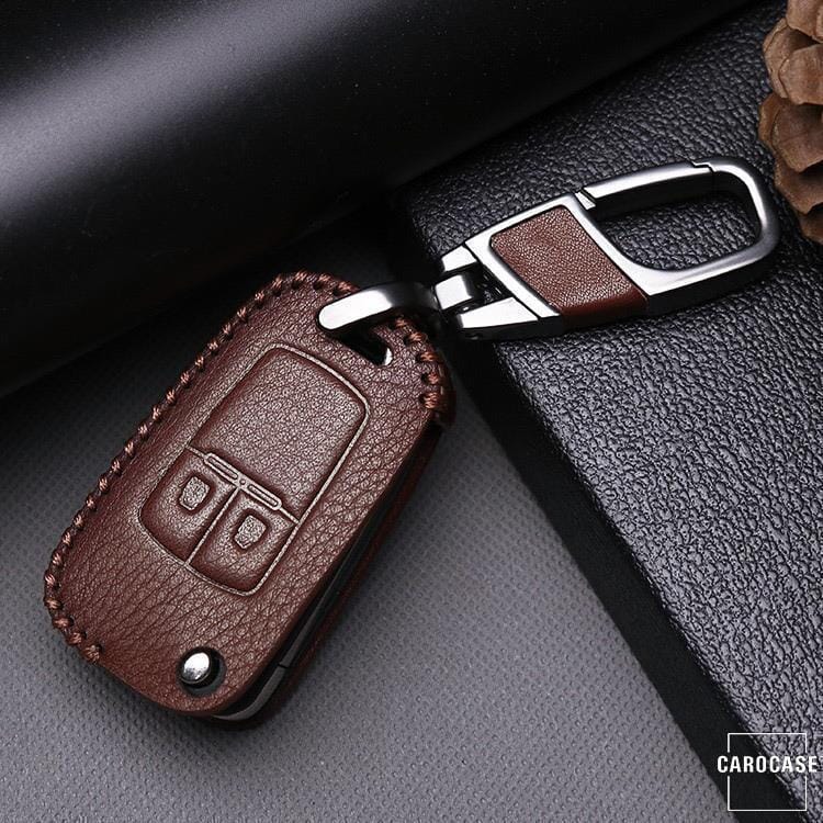 Leder Schlüssel Cover passend für Opel Schlüssel OP5 keyholster.com | the case company 