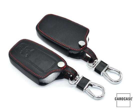 Leder Schlüssel Cover passend für Toyota Schlüssel T5 keyholster.com | the case company schwarz 