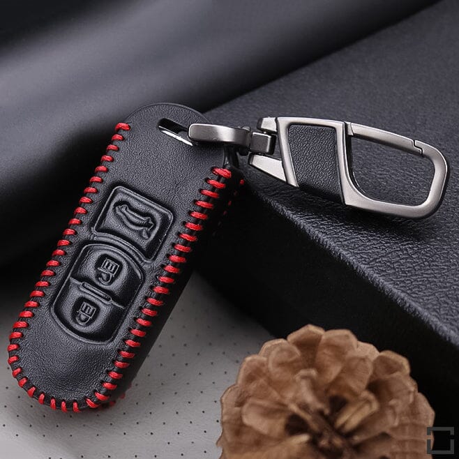 Premium Leder Schlüsselhülle / Schutzhülle (LEK18) passend für Mazda Schlüssel inkl. Karabiner in der passenden Farbe keyholster.com | the case company 