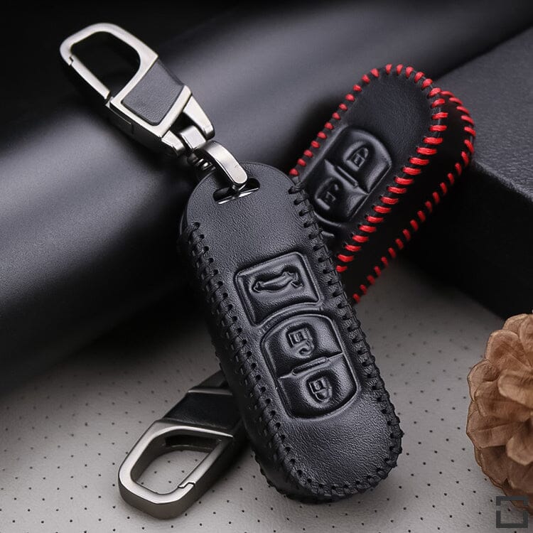 Premium Leder Schlüsselhülle / Schutzhülle (LEK18) passend für Mazda Schlüssel inkl. Karabiner in der passenden Farbe keyholster.com | the case company 