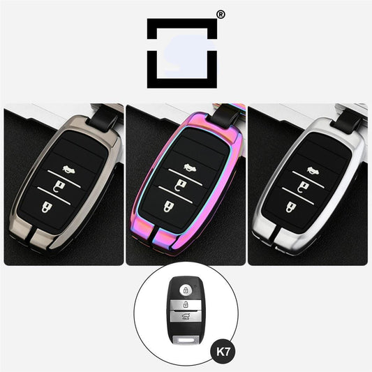 Schlüssel Cover mit Silikon Tastenabdeckung (Leuchtend) passend für Kia Autoschlüssel HEK54-K7-S114 keyholster.com | the case company 