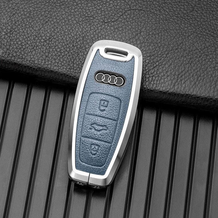 HIBEYO Autoschlüssel Hülle passt für Audi TPU Schutzhülle