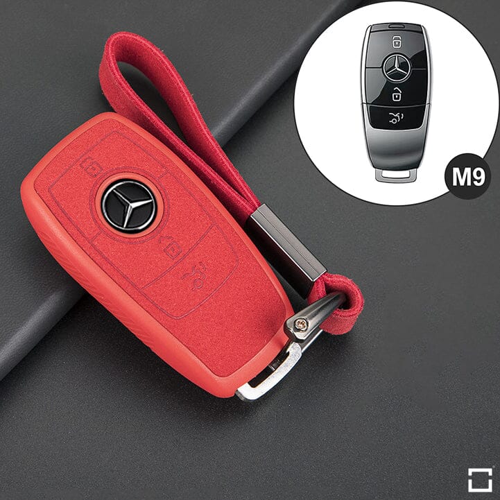 Silikon Alcantara Schutzhülle passend für Mercedes-Benz Schlüssel