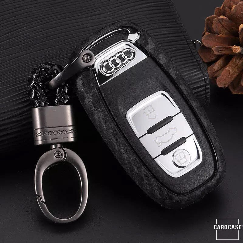 Silikon Carbon-Look Schlüssel Cover passend für Hyundai Schlüssel