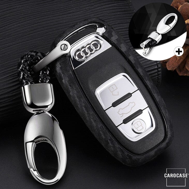 AutoschlüSsel Schutz SchlüSselanhäNger  Schlüsselgehäuse-Abdeckungshalterschale Für Audi A4 2017-2018 SchlüSsel  Schutz SchlüSseltasche (Farbe : A)