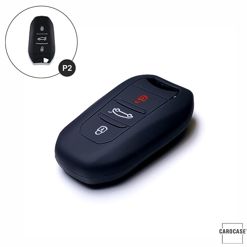 Silicone protective case / cover suitable for Opel, Citroen, Peugeot car  key P2