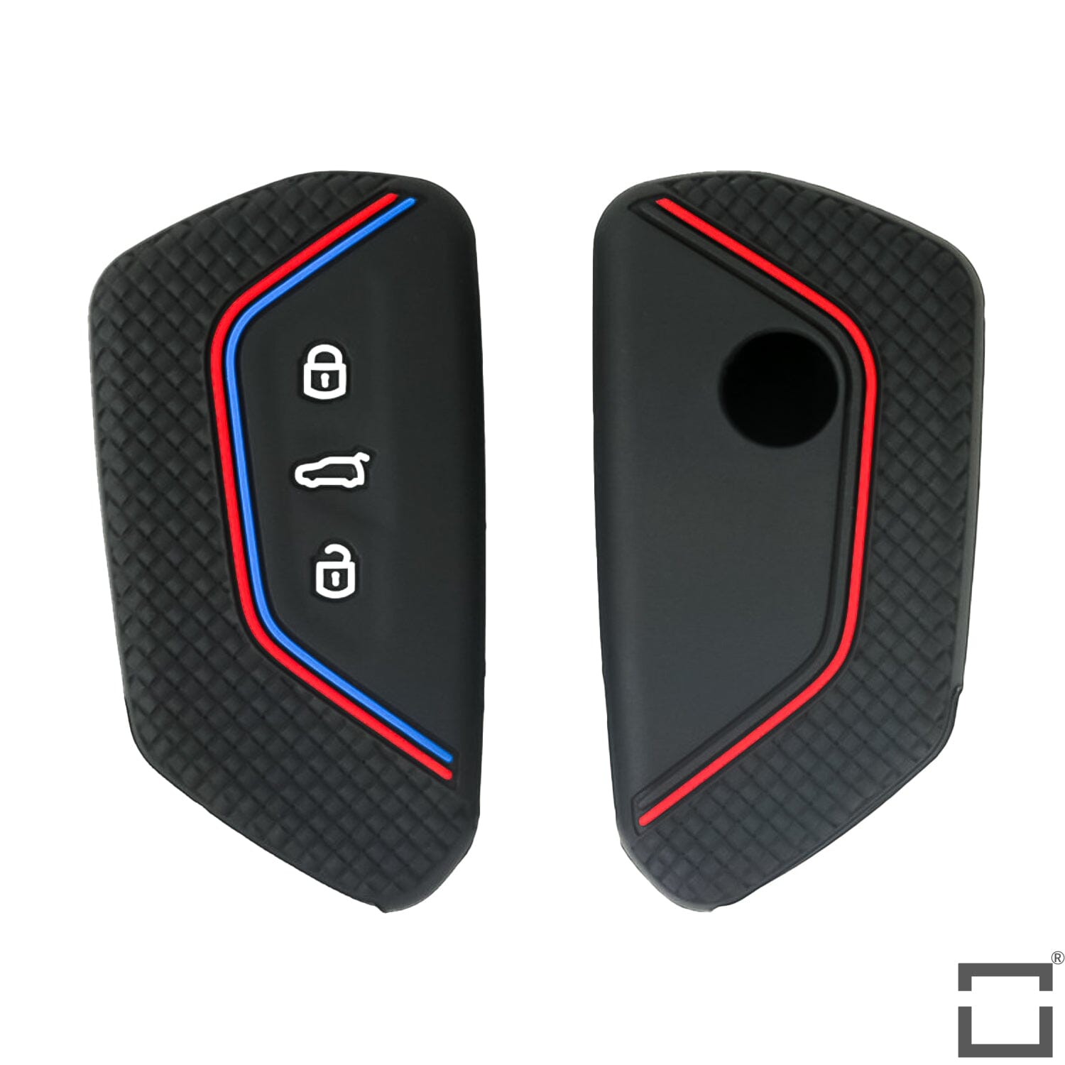 Silikon Schutzhülle / Cover passend für Volkswagen Autoschlüssel V11 keyholster.com | the case company 