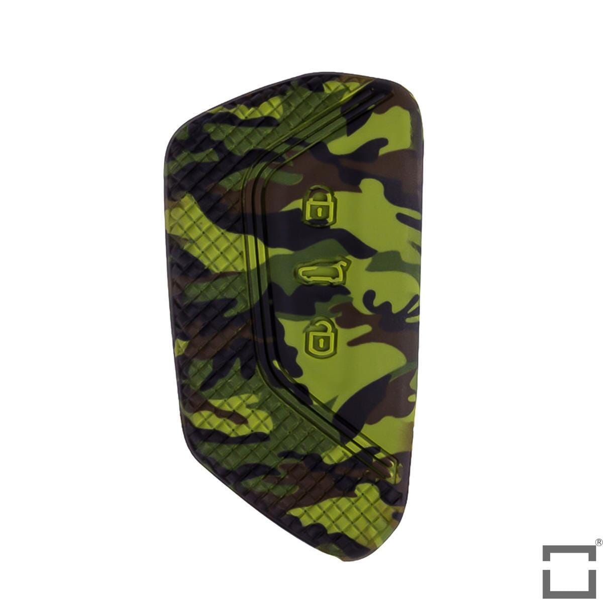 Silikon Schutzhülle / Cover passend für Volkswagen Autoschlüssel V11 keyholster.com | the case company Army Camouflage 